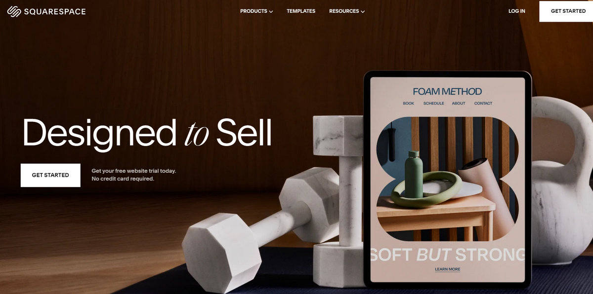 Squarespace website homepage  website builder no watermark
